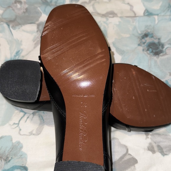 Brooks Brothers Black Leather Kiltie Bloch Heel Pumps 7.5 EUC - Picture 11 of 16